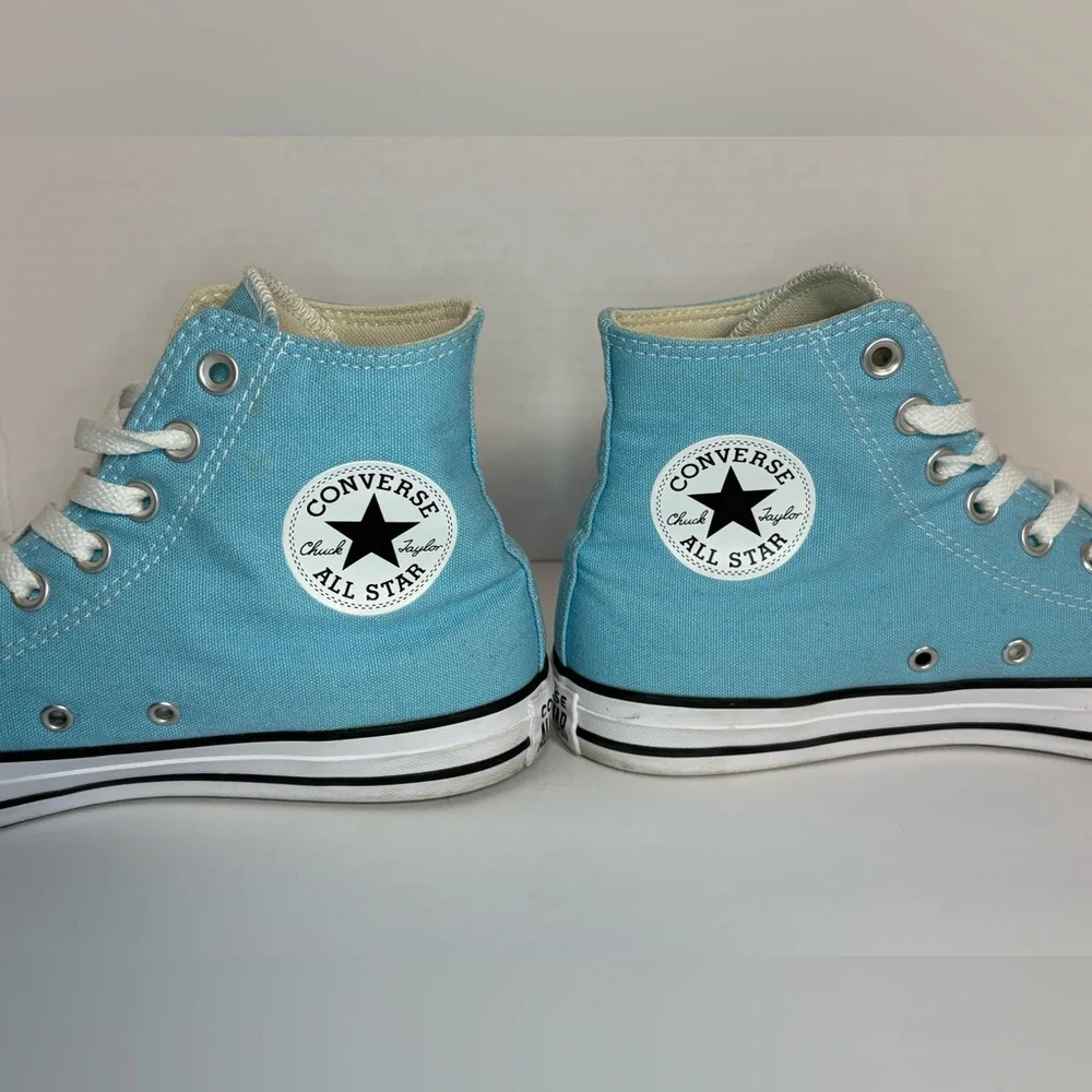 Converse Chuck Taylor All Star High Top Sneakers Blue Canvas Women’s 9 Men’s 7 - Picture 4 of 9